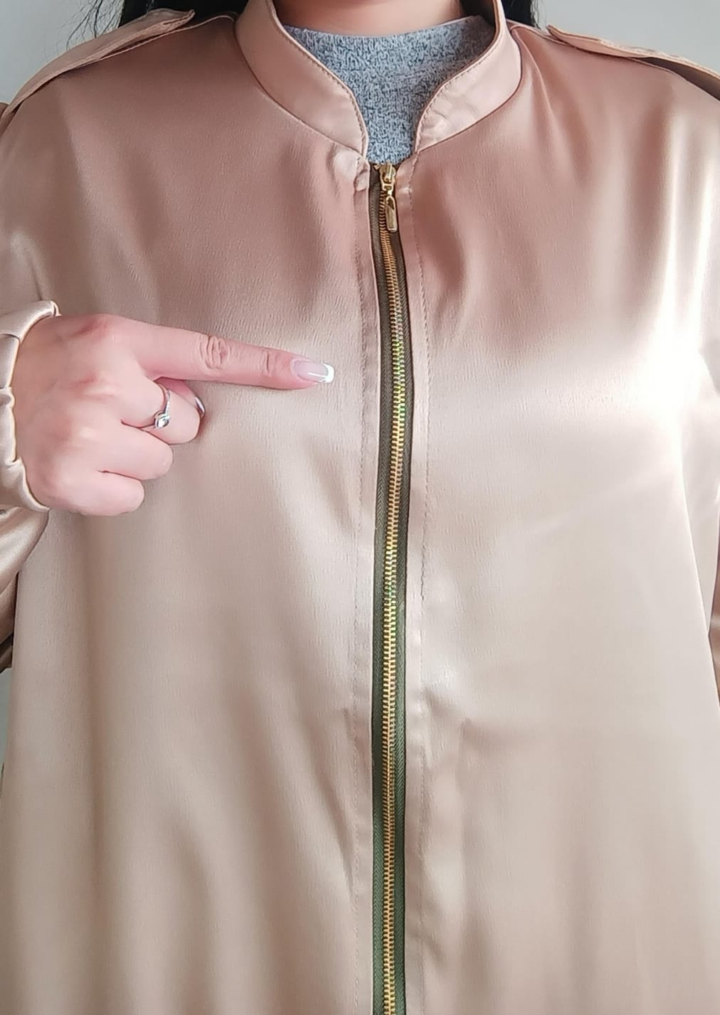 Perfecto Imperfecto Rock Jacket Dorada Talla L #414