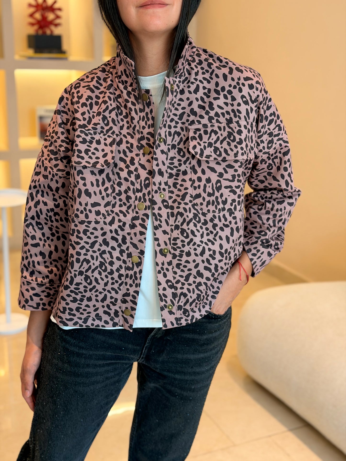 Chaqueta Recta Leopardo