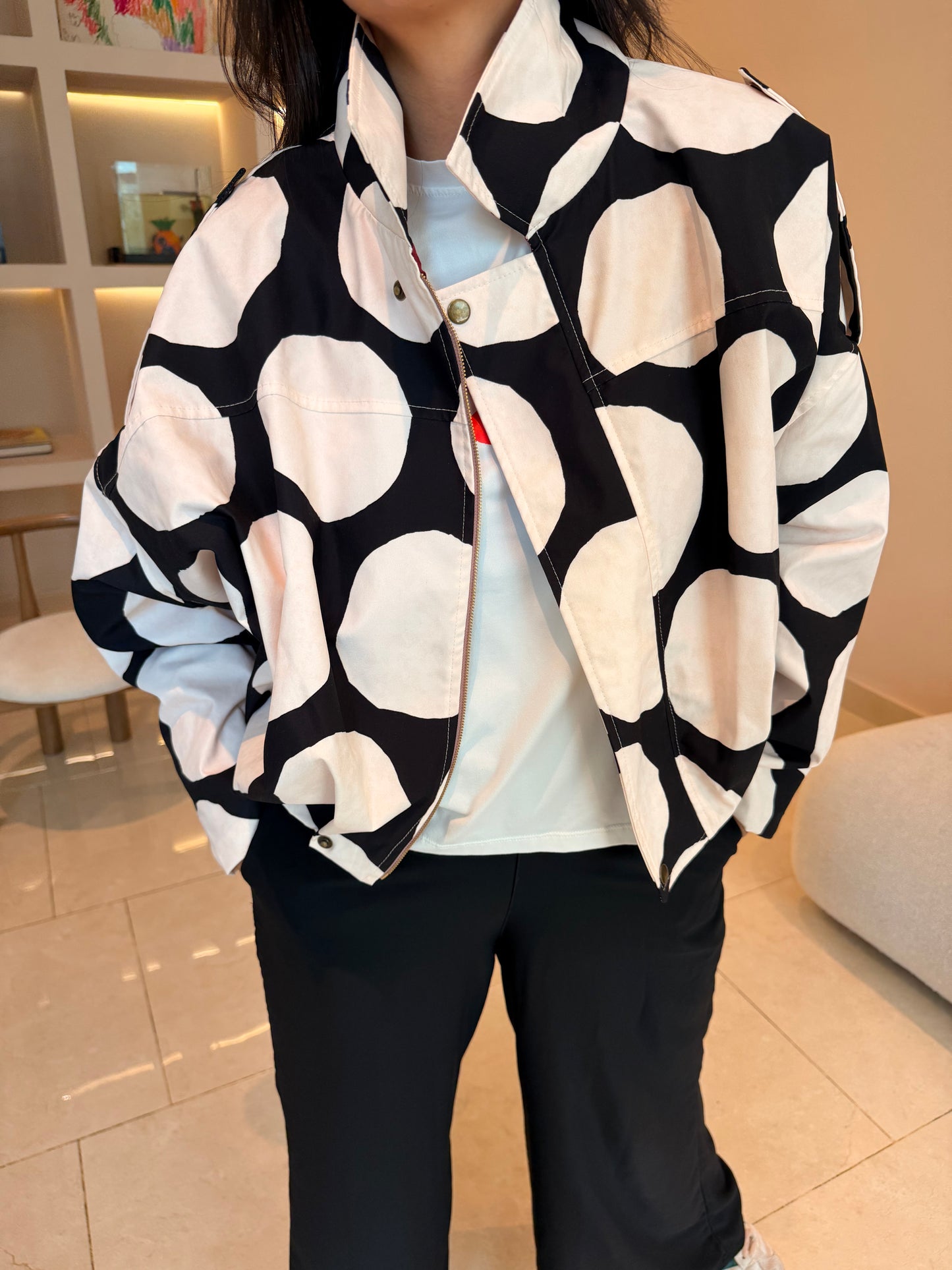 Chaqueta Bomber Polka Dots