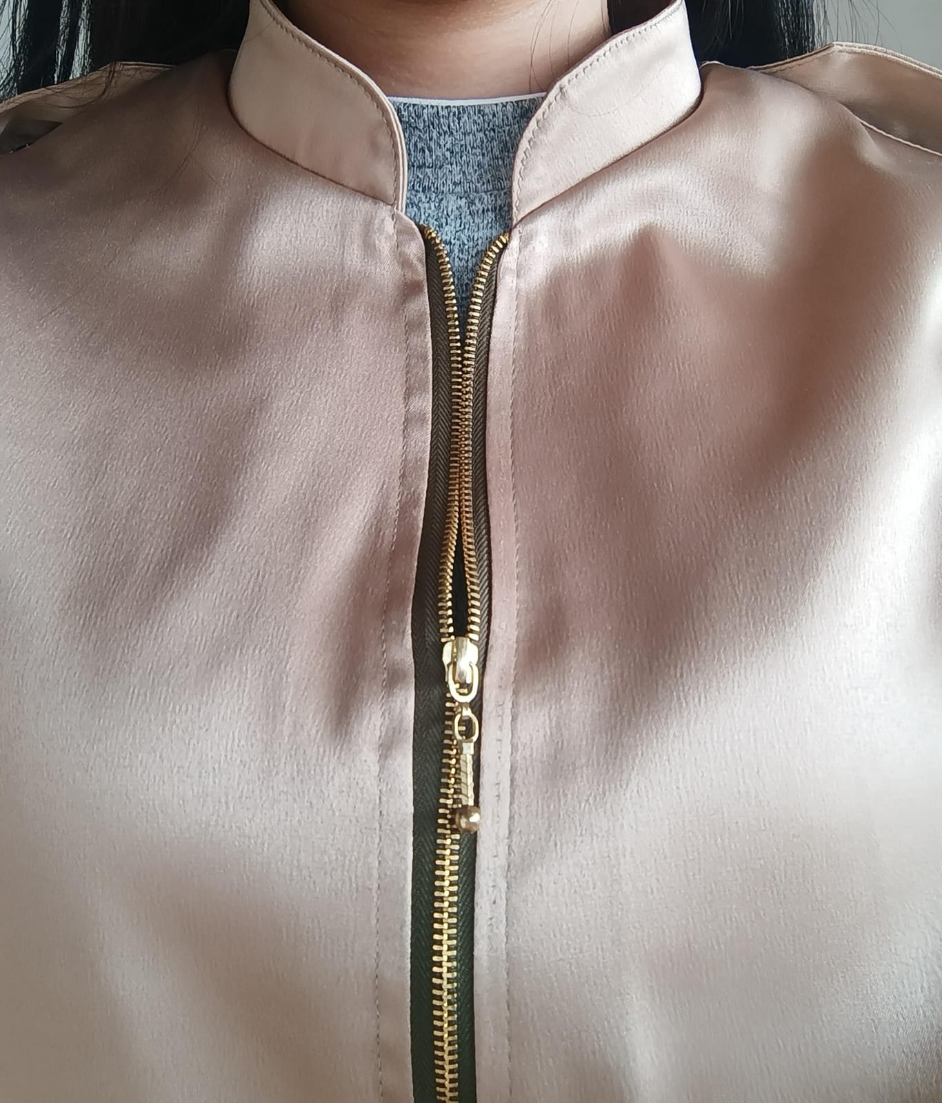 Perfecto Imperfecto Rock Jacket Dorada Talla M #410