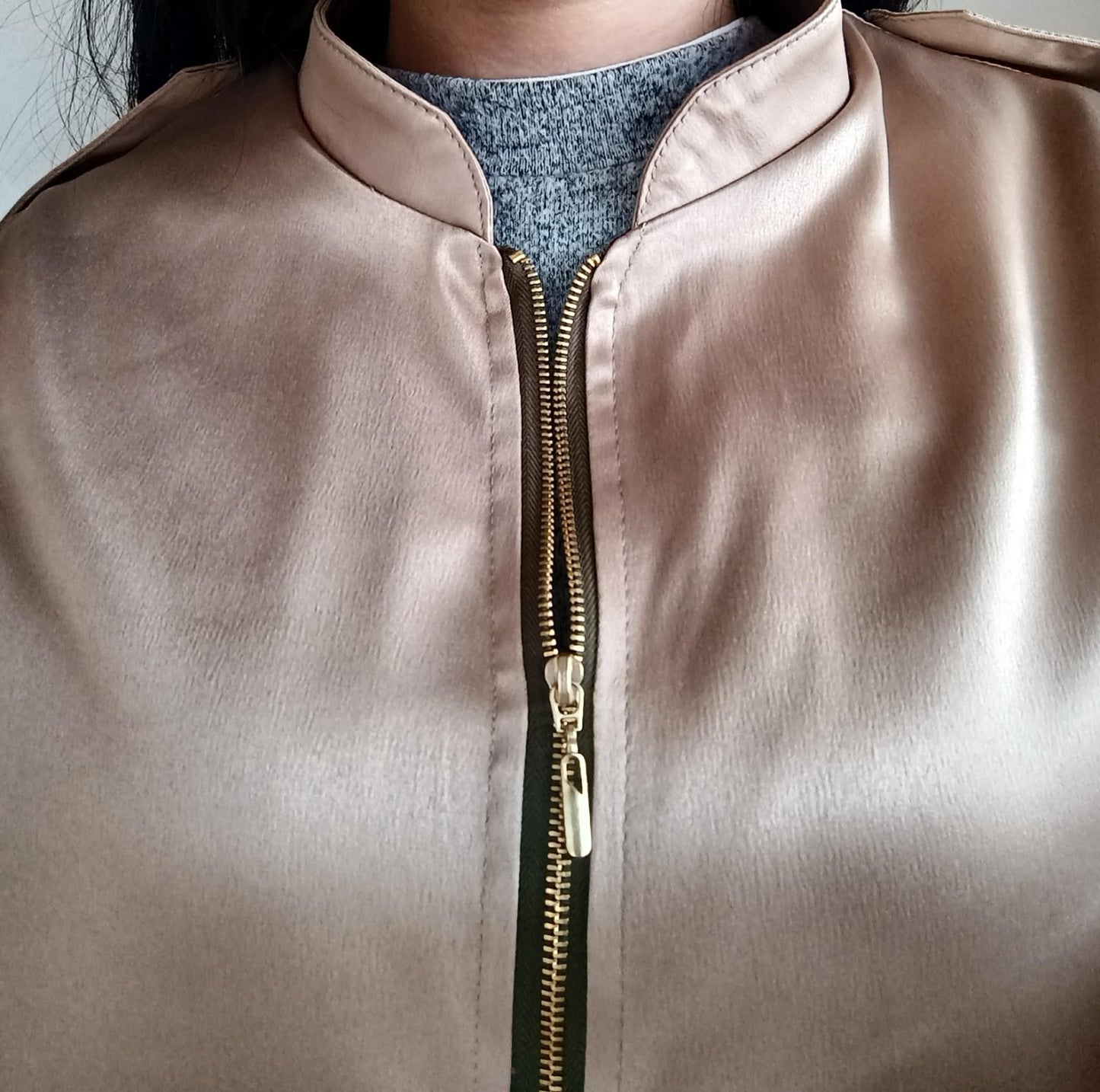 Perfecto Imperfecto Rock Jacket Dorada Talla L #414