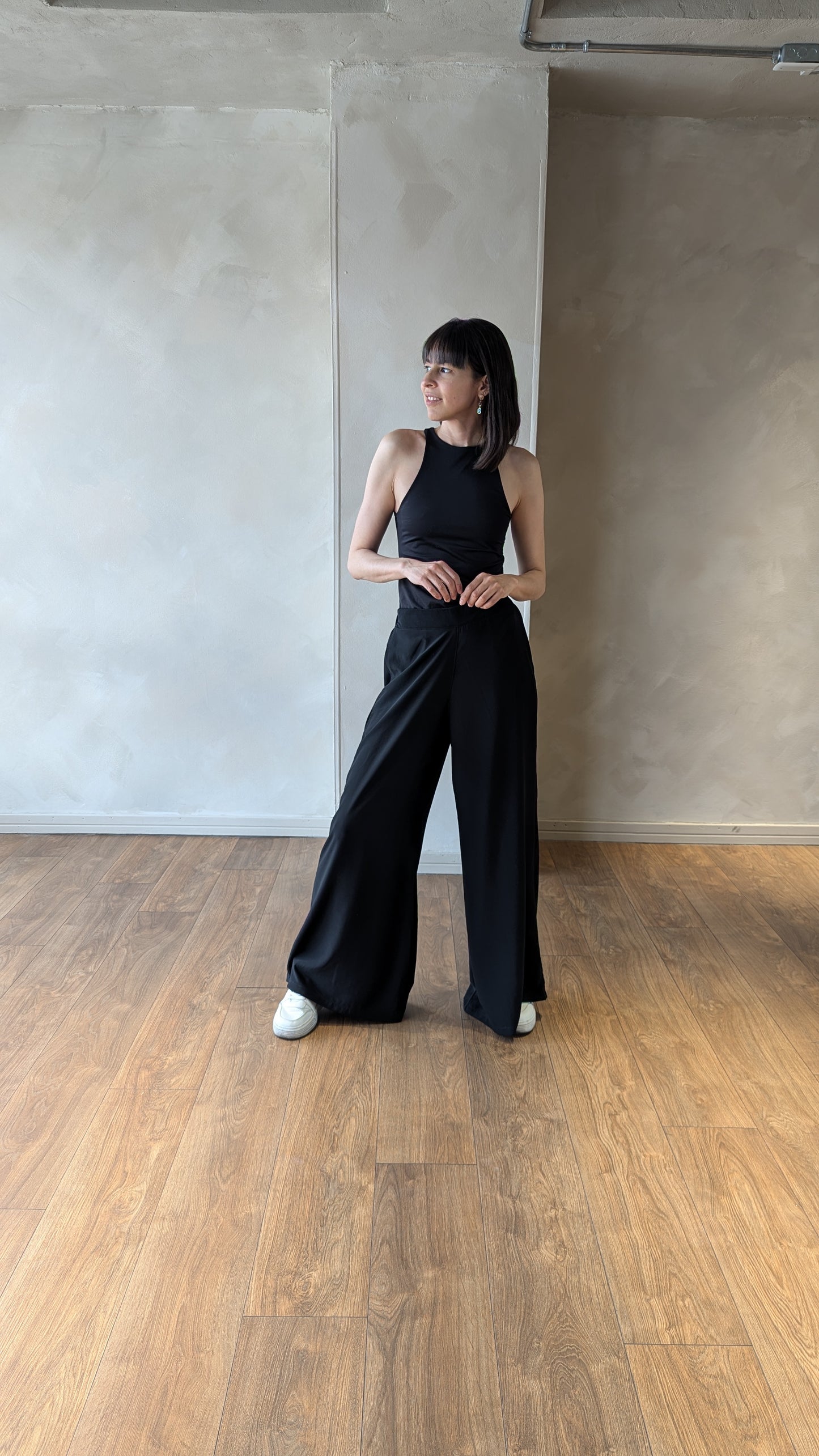 Pantalón Palazzo Negro Mate