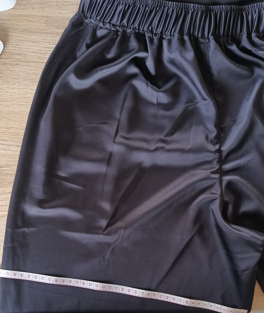 Perfecto Imperfecto Palazzo Negro Satín Talla L #408