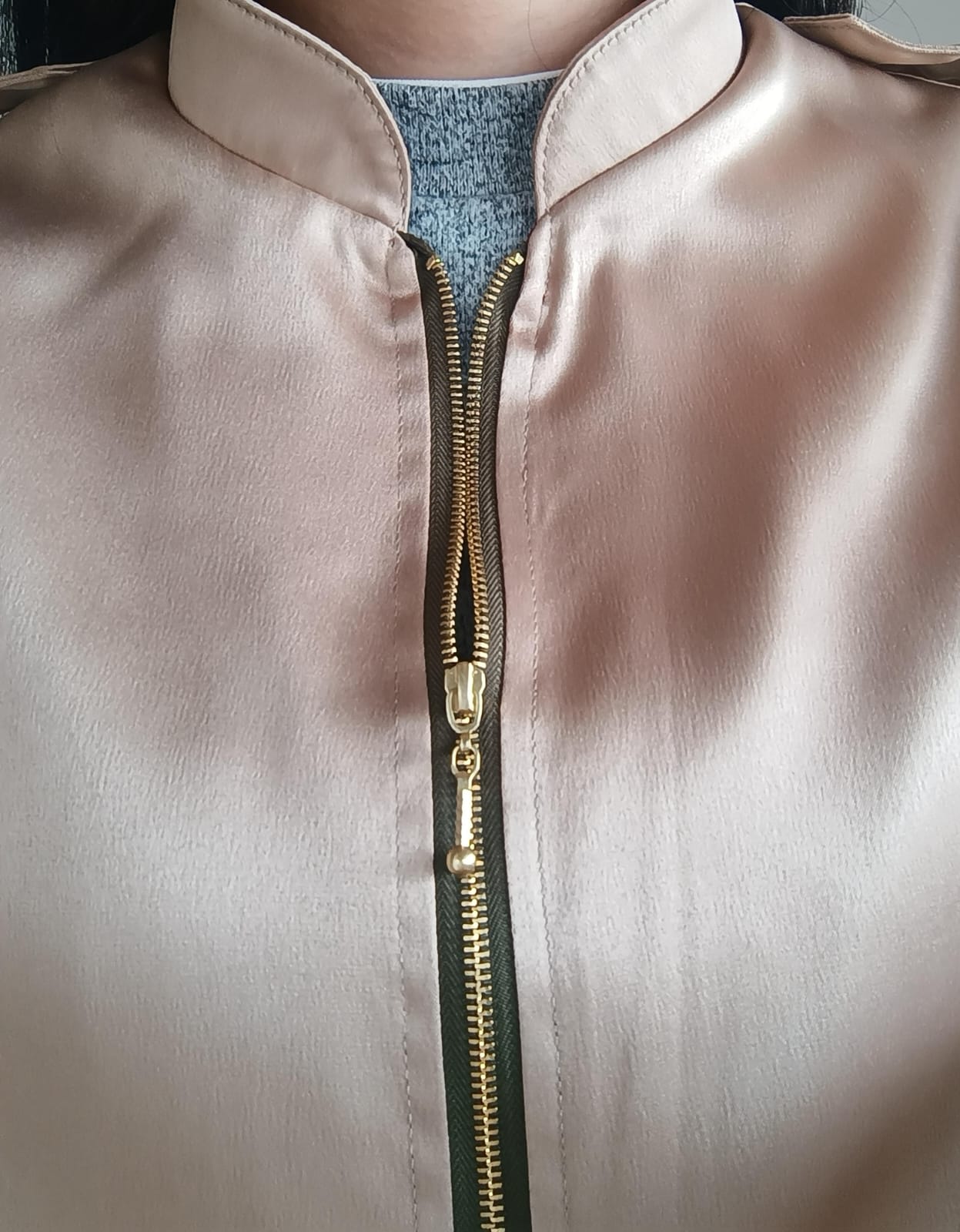 Perfecto Imperfecto Rock Jacket Dorada Talla M #411