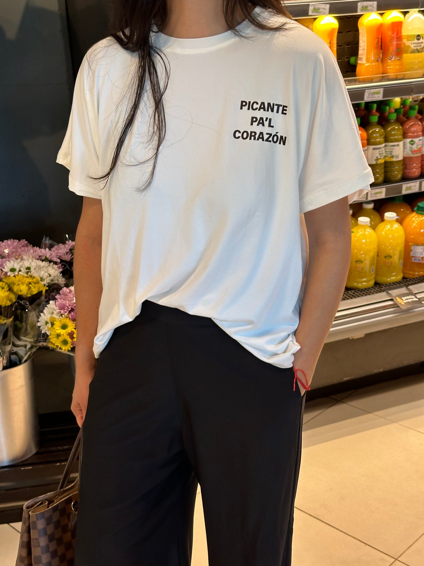 Perfecto Imperfecto Camiseta Oversized Picante Blanca Talla Única #419