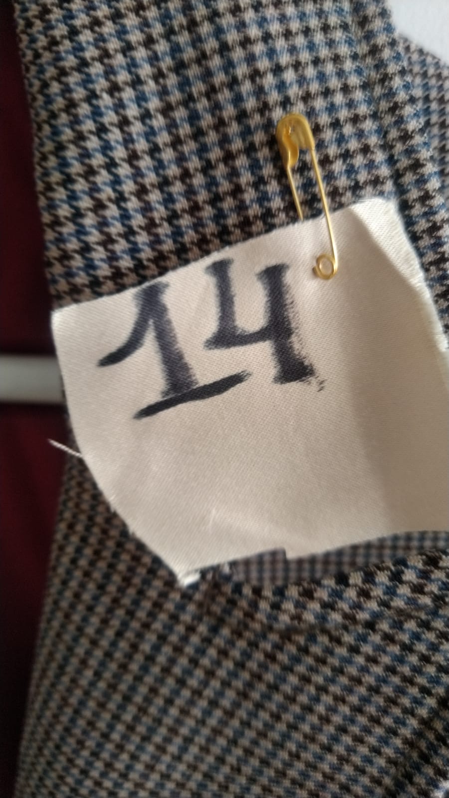 Perfecto Imperfecto Blazer Gallineto Beige/ Azul #14 Talla L