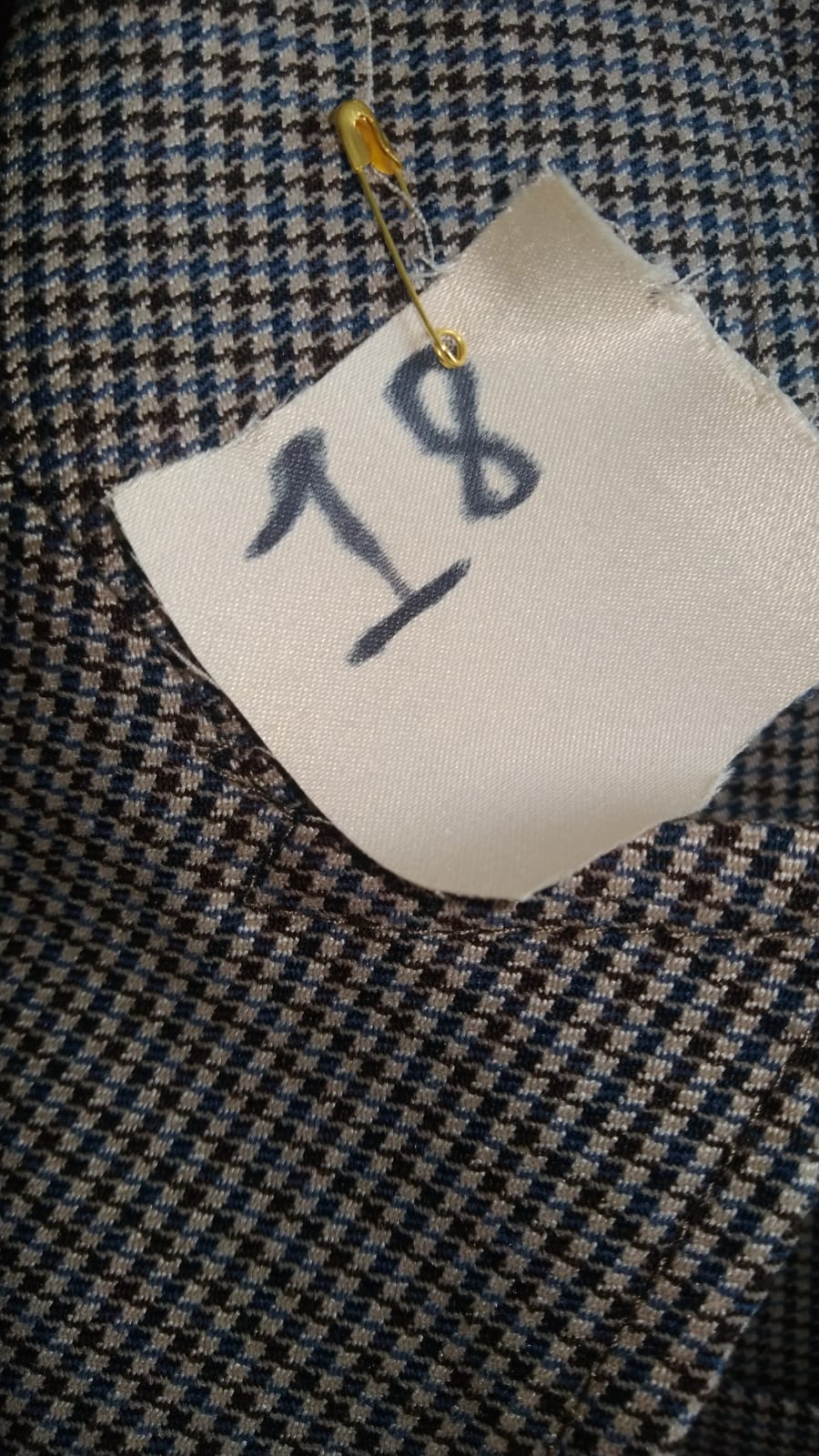 Perfecto Imperfecto Blazer Gallineto Beige/ Azul #18 Talla L