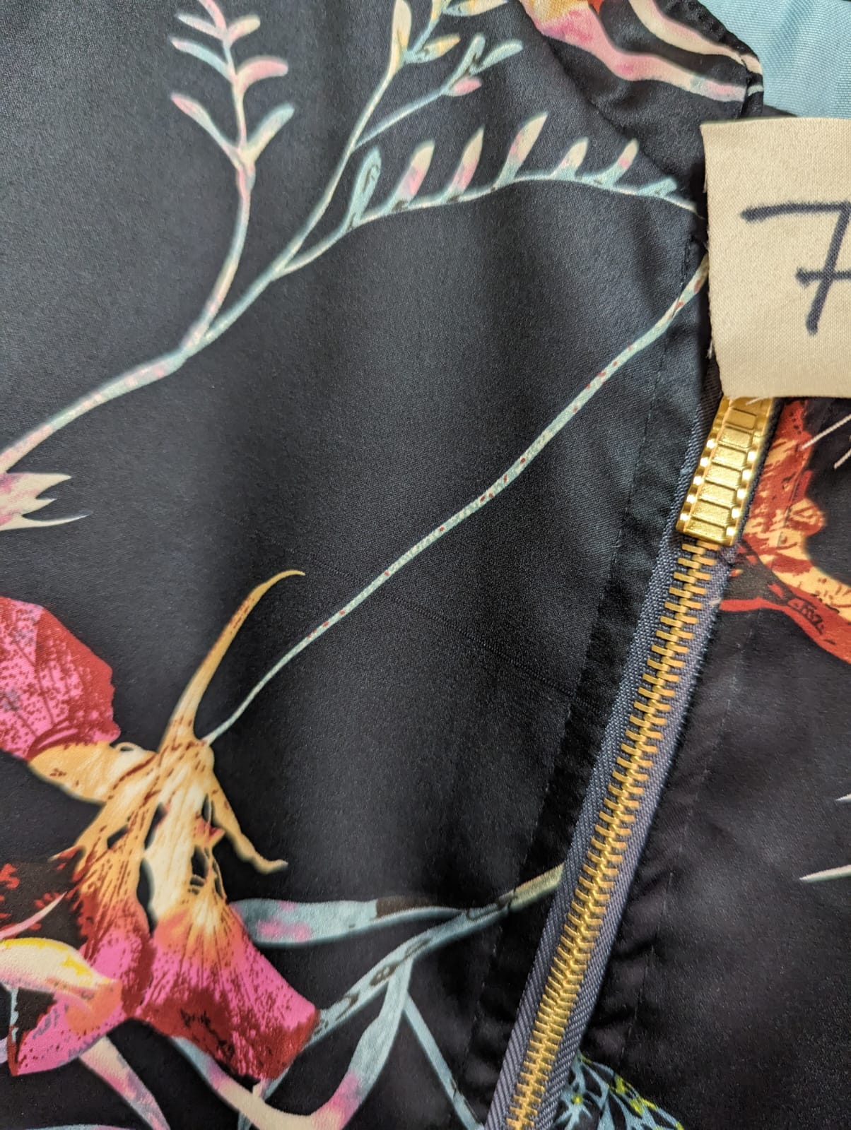 Perfecto Imperfecto Rock Jacket Flores Negra #75 Talla S