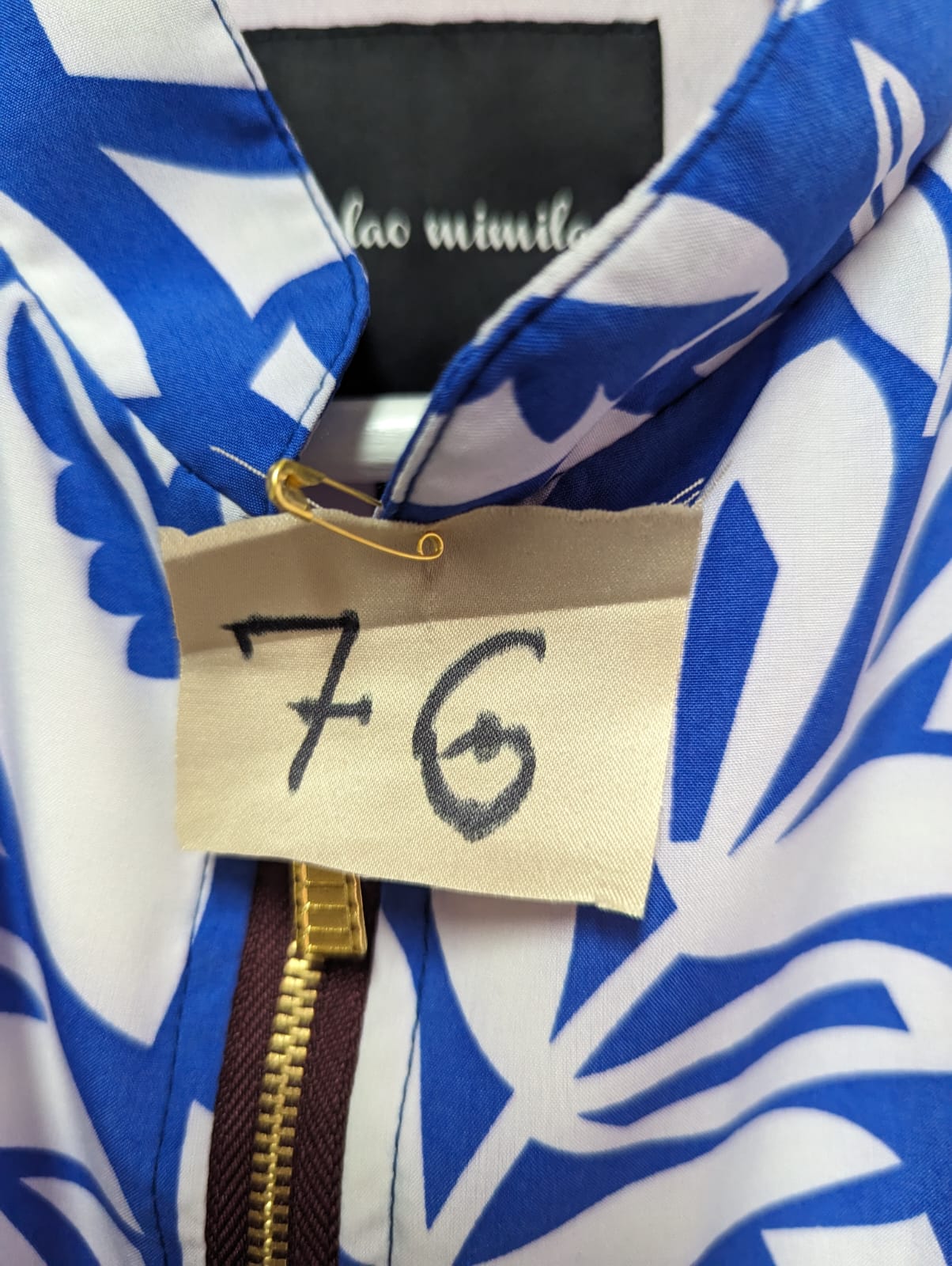 Perfecto Imperfecto Rock Jacket Hojas Azules #76 Talla L