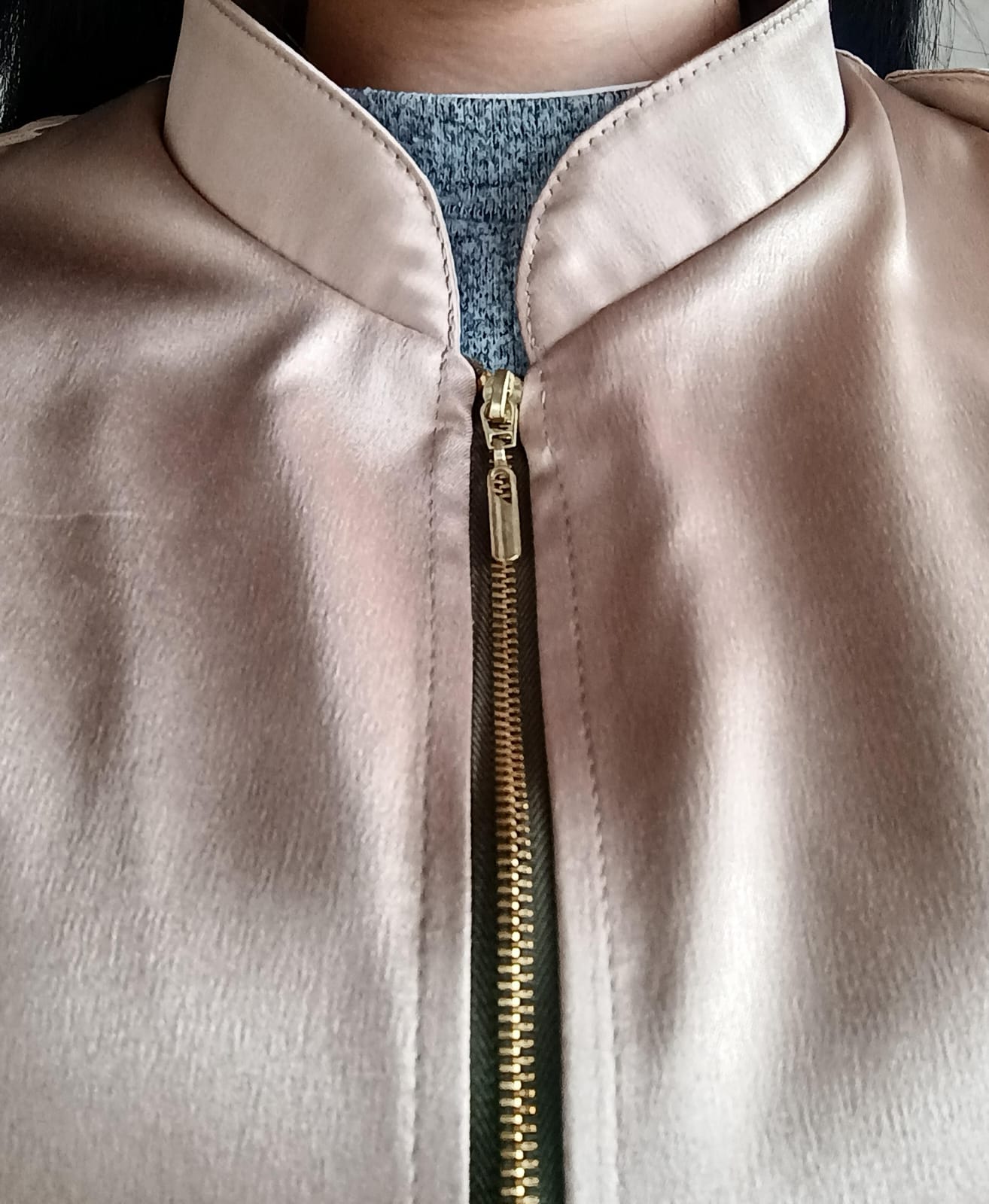 Perfecto Imperfecto Rock Jacket Dorada Talla L #413