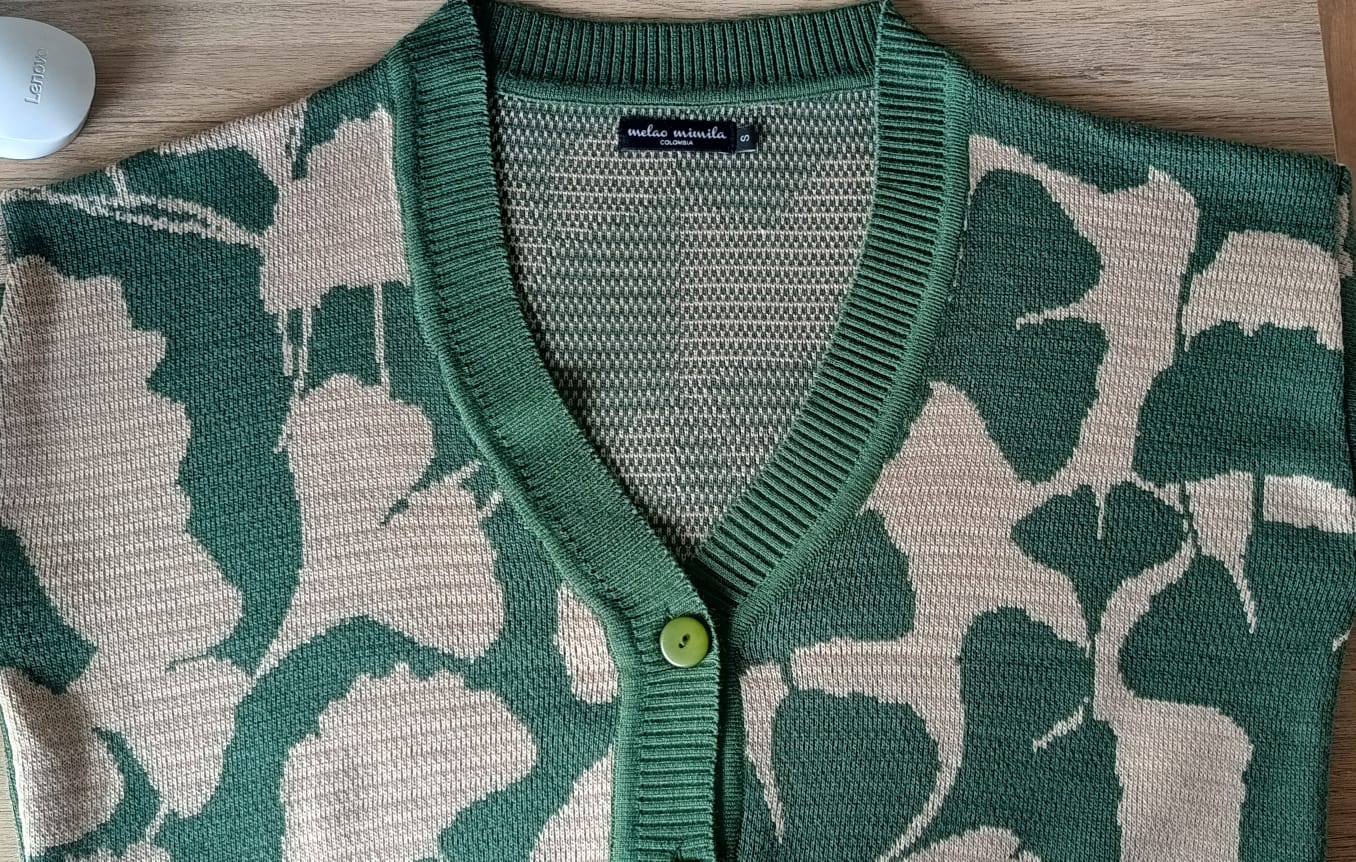 Perfecto Imperfecto Cardigan Melao Verde Talla S/M #449