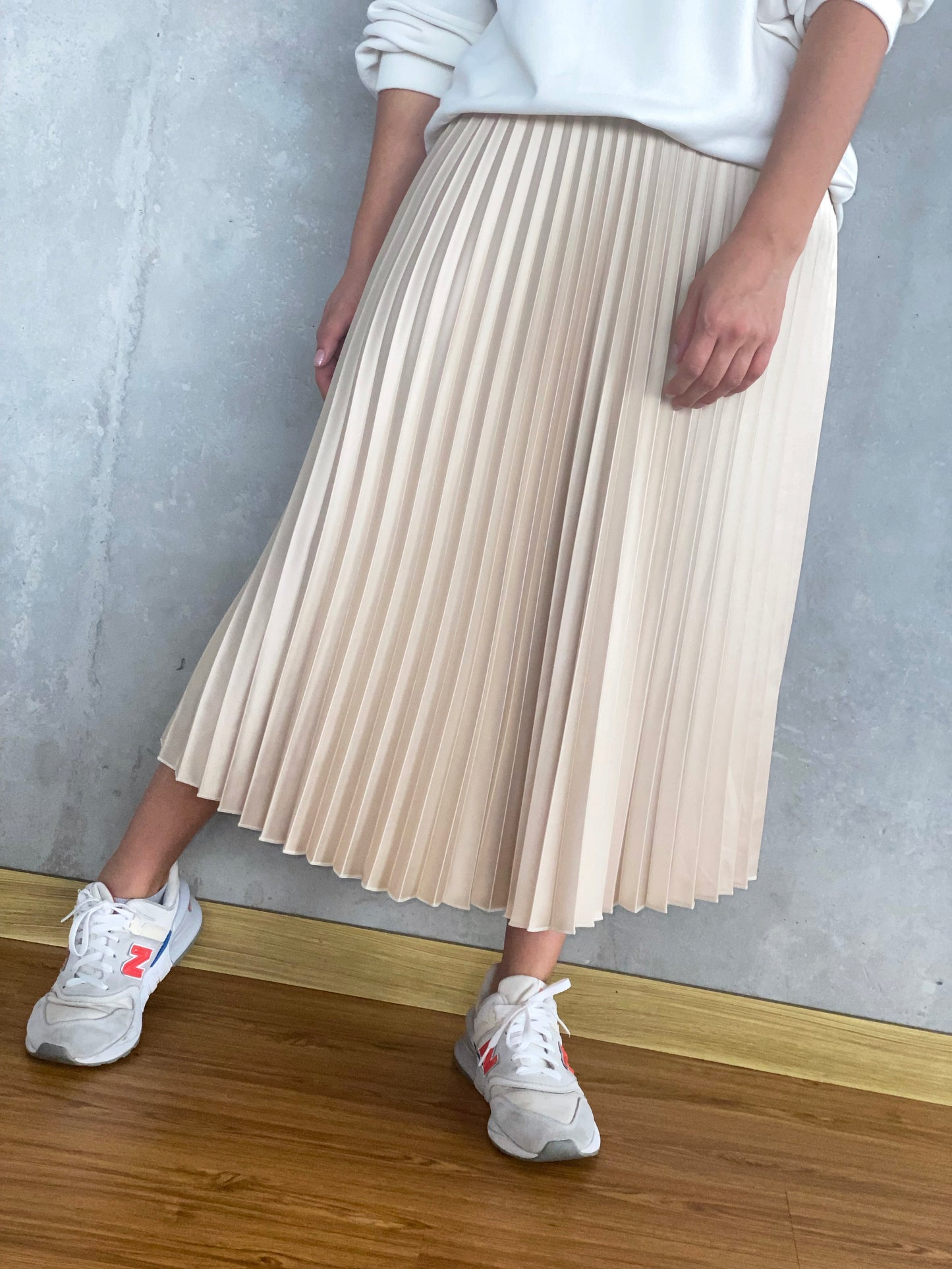 Perfecto Imperfecto Falda Plisada Nácar #36 Talla M/L