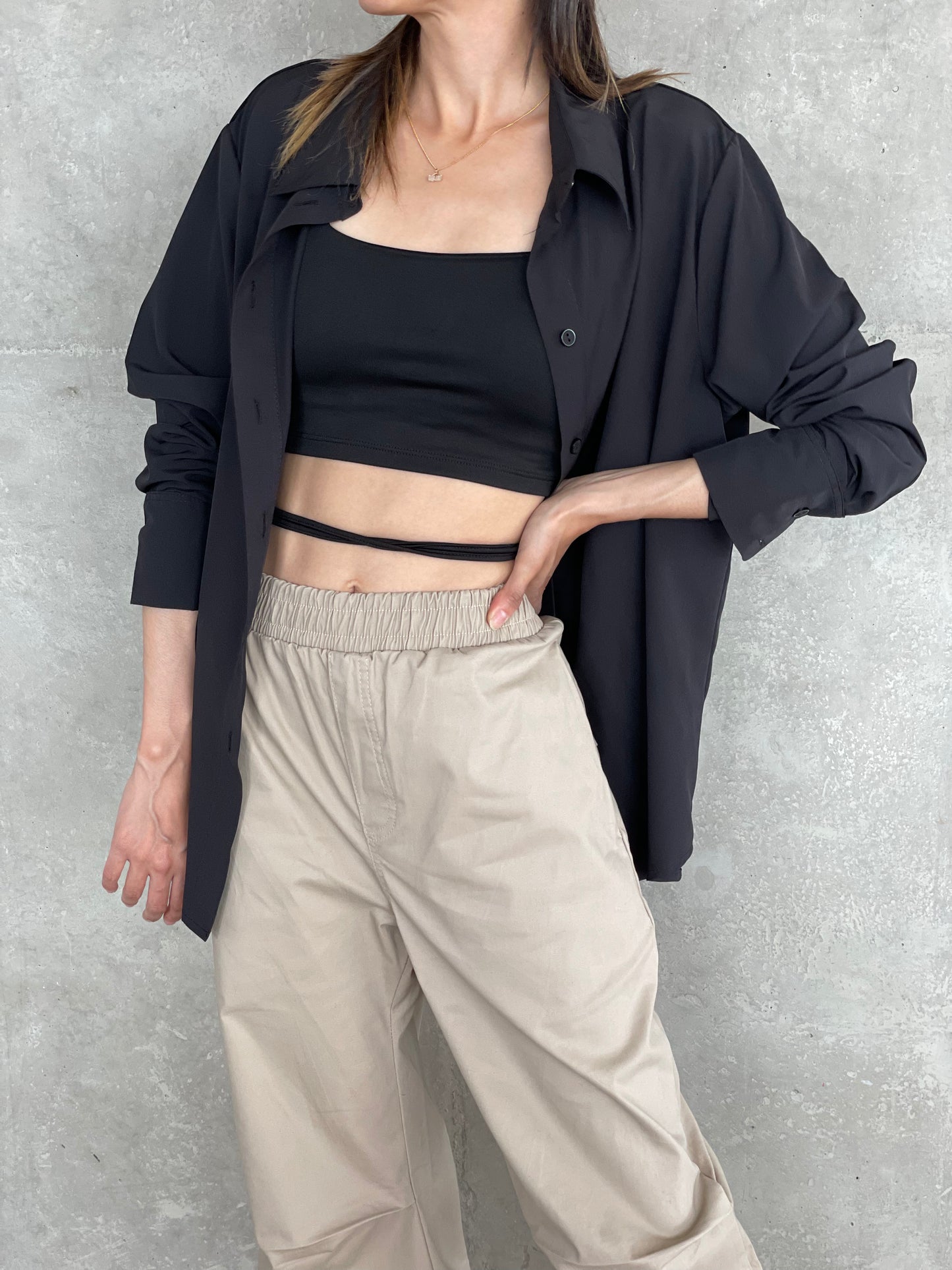 Blusa Fluida Negra