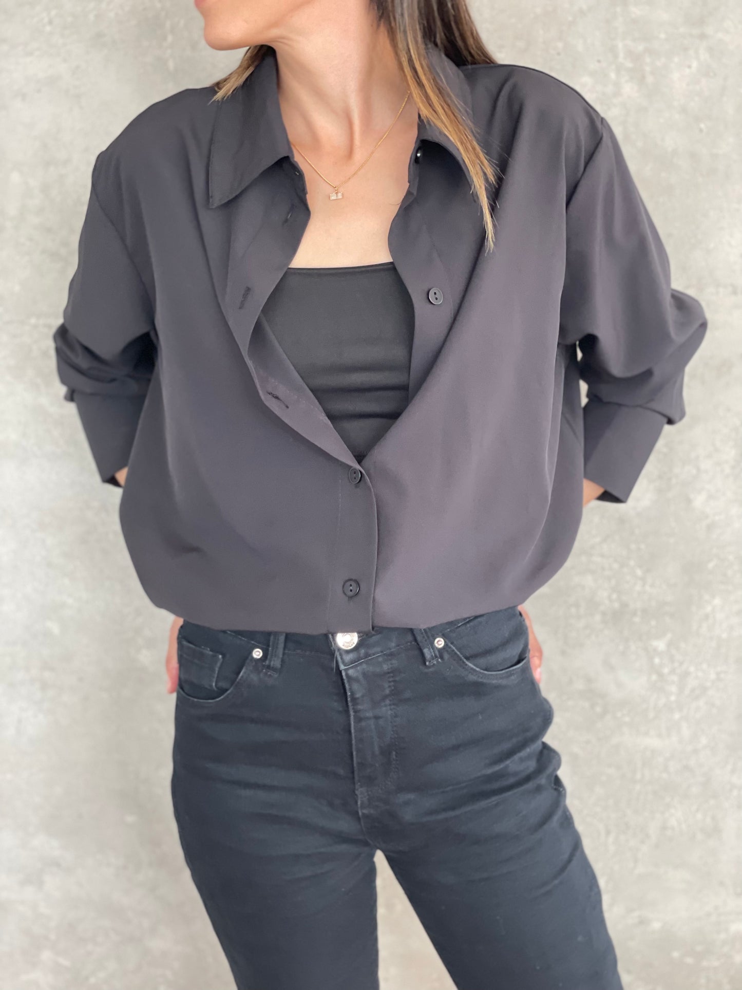 Blusa Fluida Negra