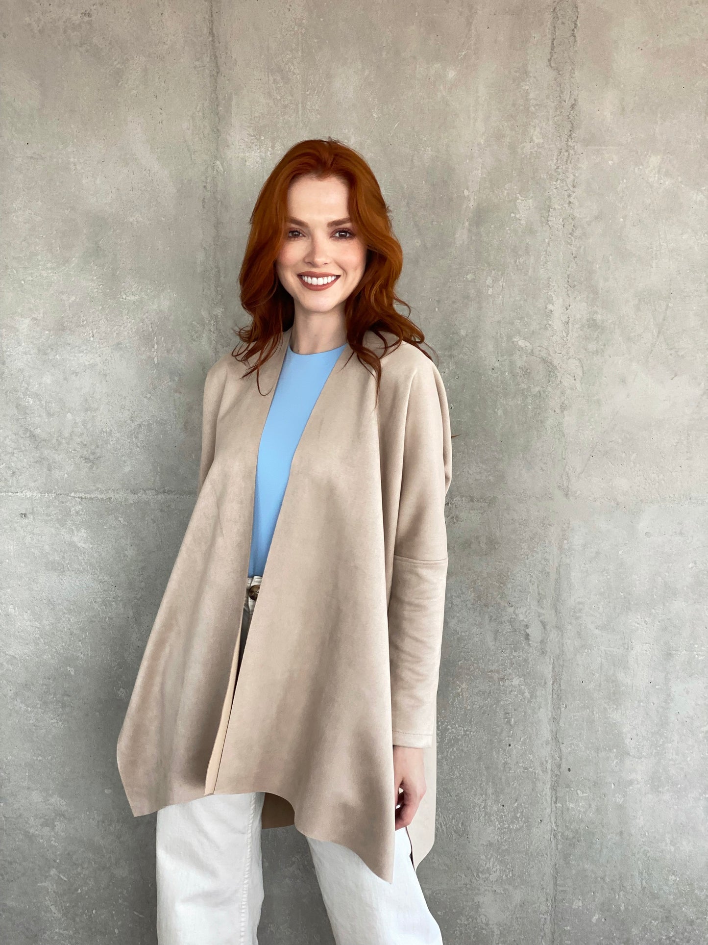 Perfecto Imperfecto Cardigan Gamuza #38 Talla única