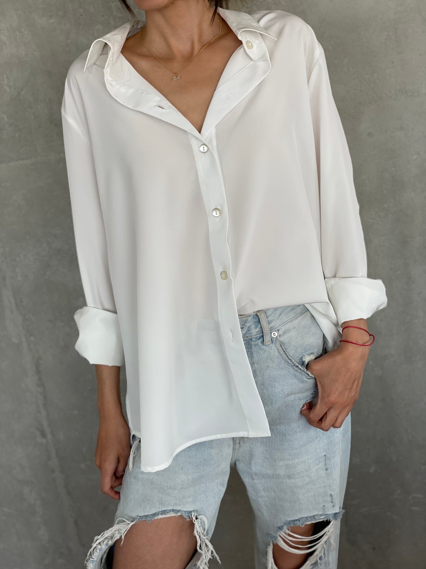 Camisa Fluida Marfil