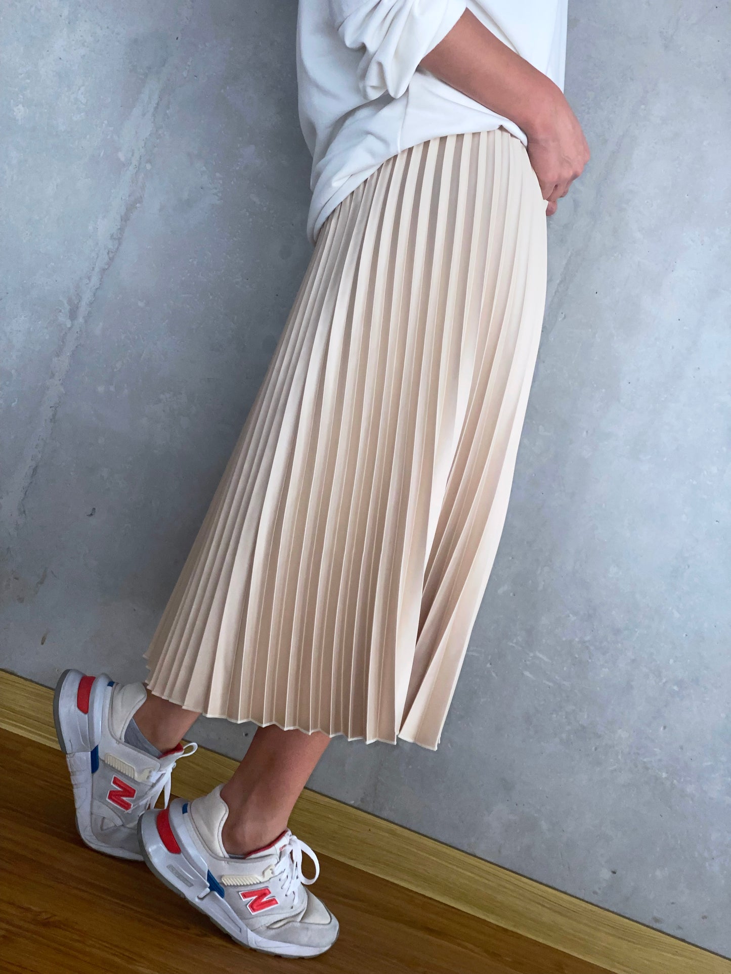 Perfecto Imperfecto Falda Plisada Nácar #35 Talla S/M