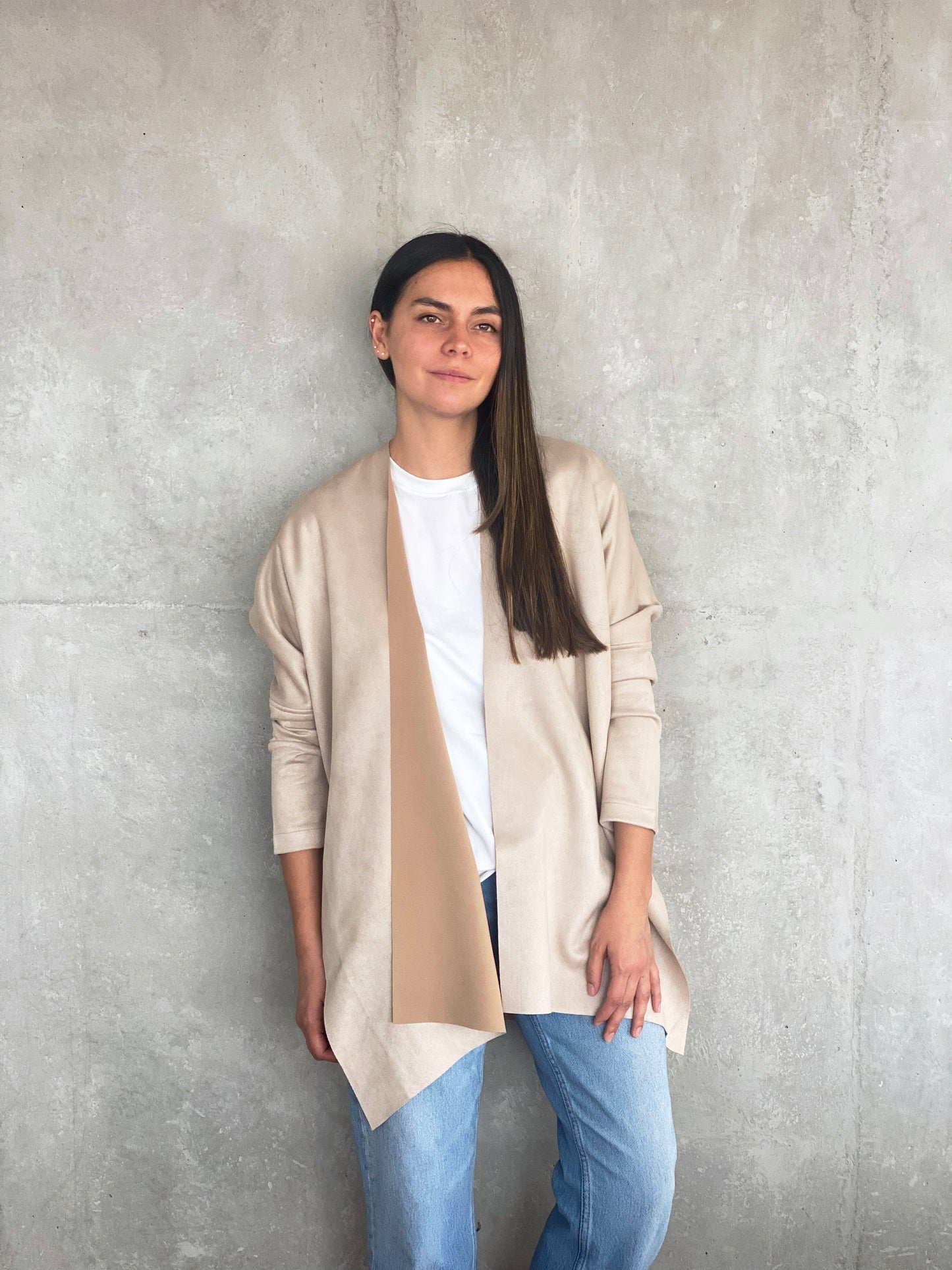 Perfecto Imperfecto Cardigan Gamuza #38 Talla única
