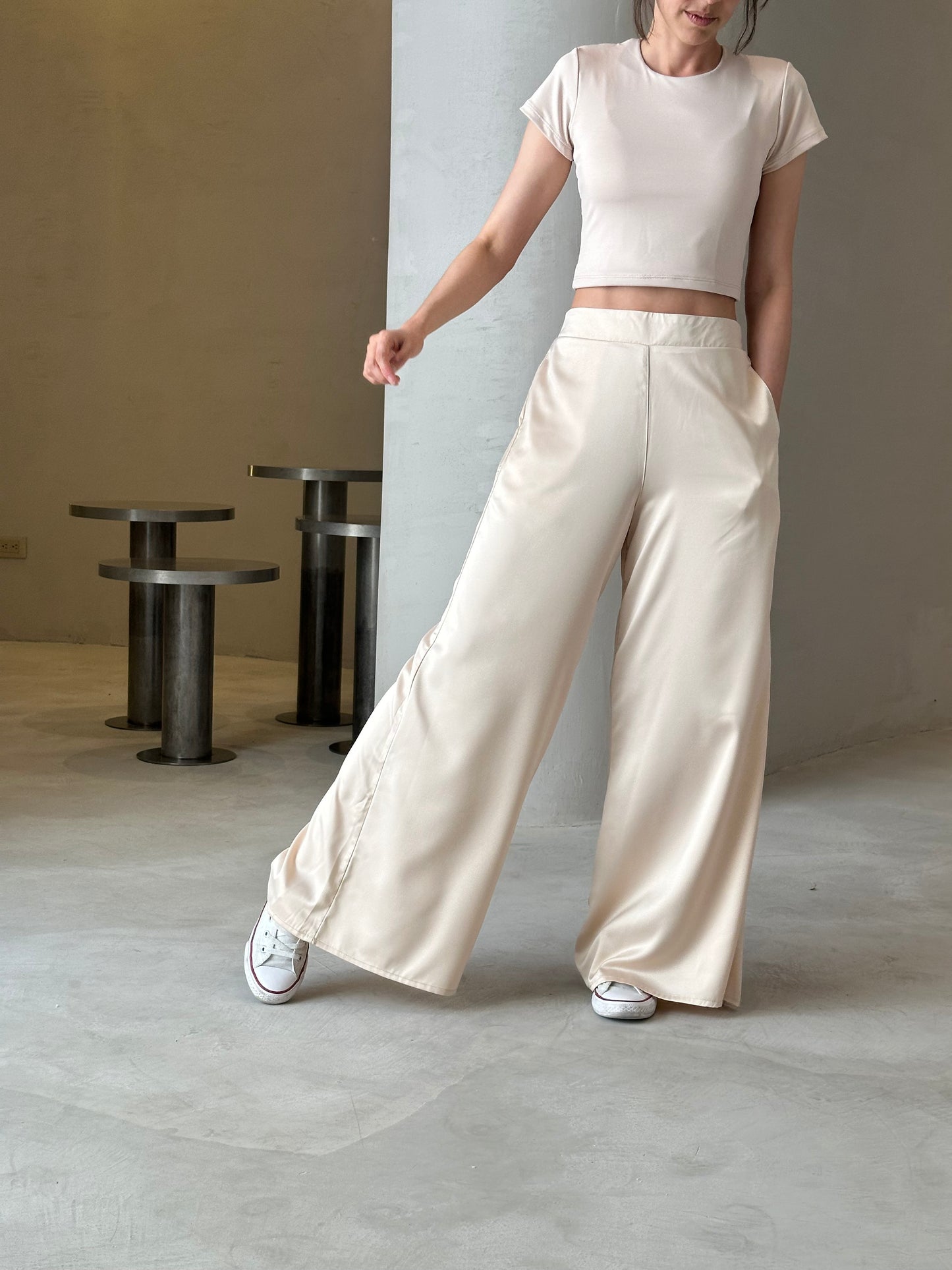 Pantalon Palazzo Nácar