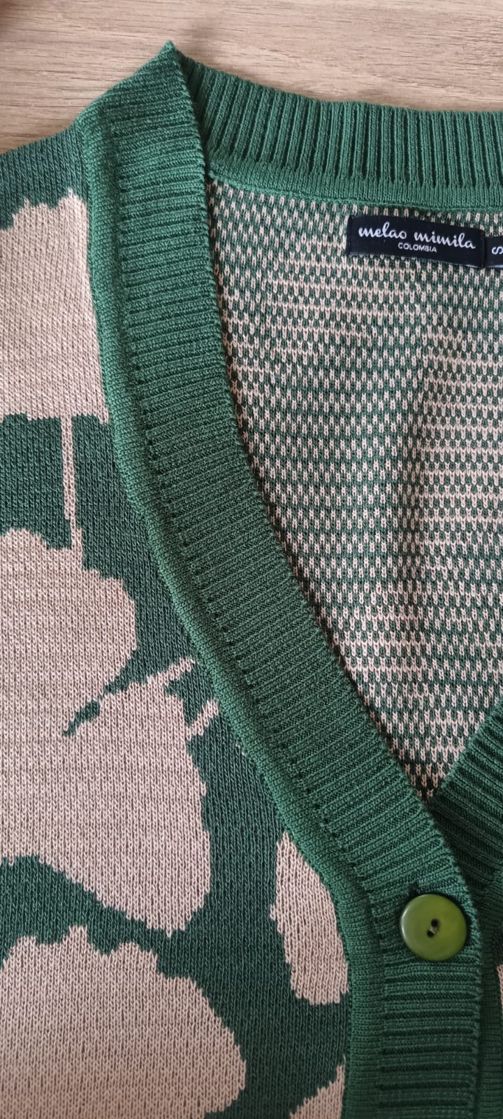 Perfecto Imperfecto Cardigan Melao Verde Talla S/M #449