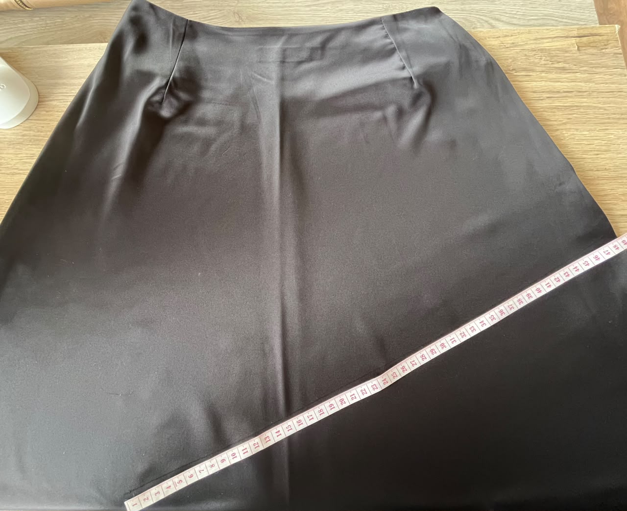 Perfecto Imperfecto Falda Lisa Satin Negra Talla S #71