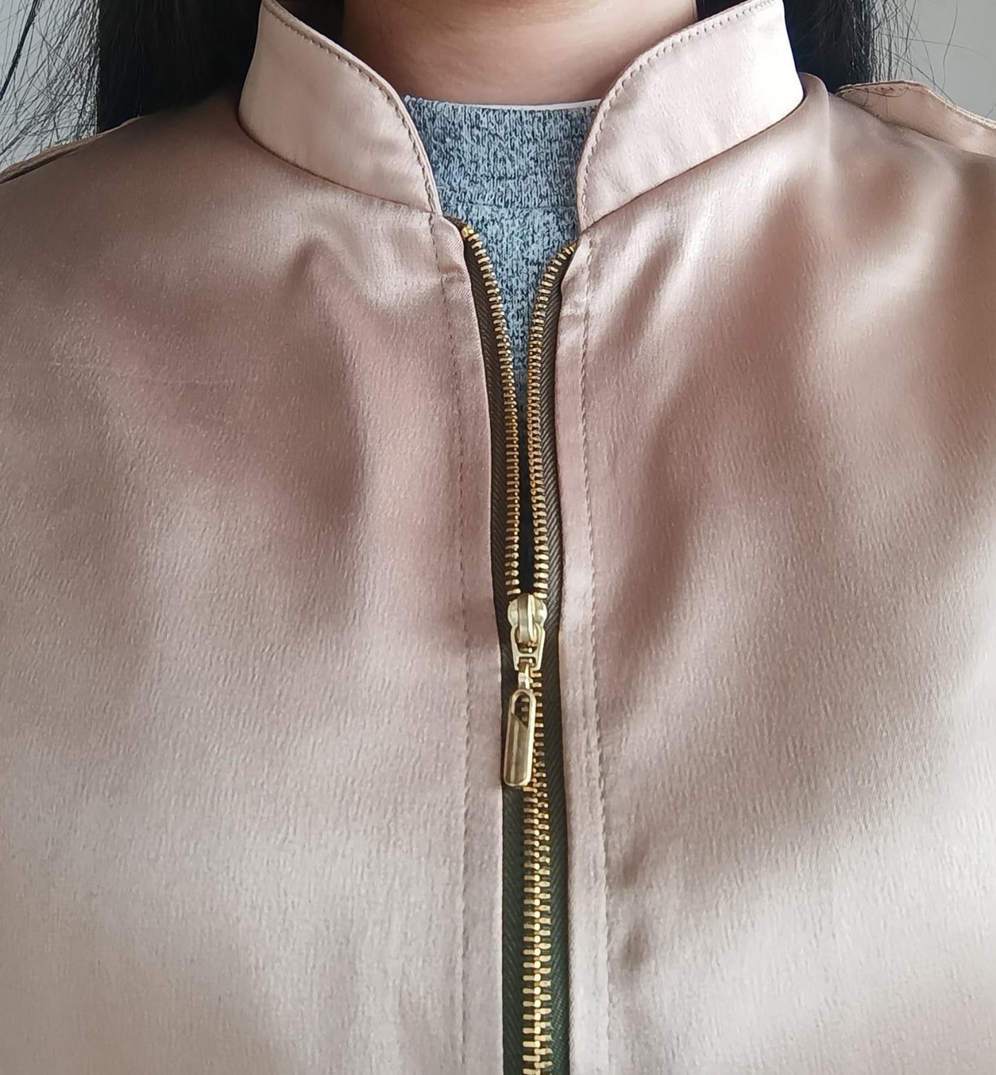 Perfecto Imperfecto Rock Jacket Dorada Talla L #413