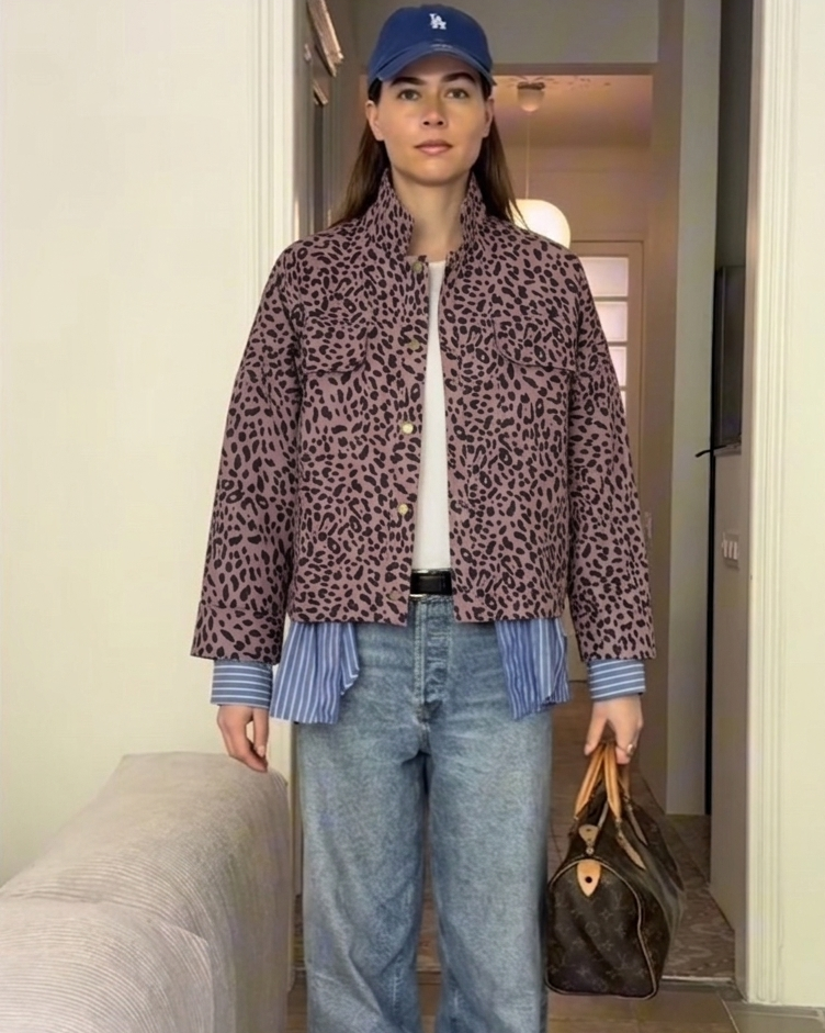 Chaqueta Recta Leopardo